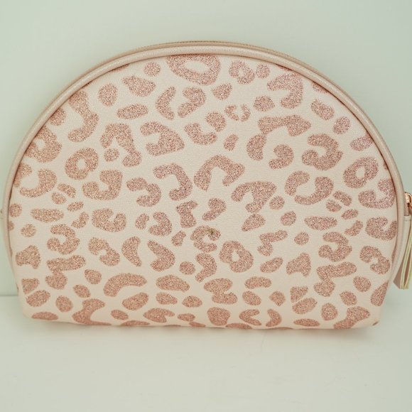 Unbranded Pink Cheetah Prink Makeup Bag with Bow - Picture 3 of 5
